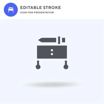 Chest icon vector, filled flat sign, solid pictogram isolated on white, logo Stock Illustration