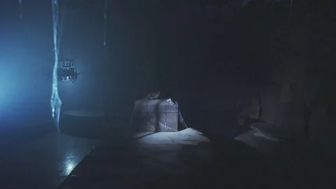 Chest In The Old Cellar Stock Footage 73614758