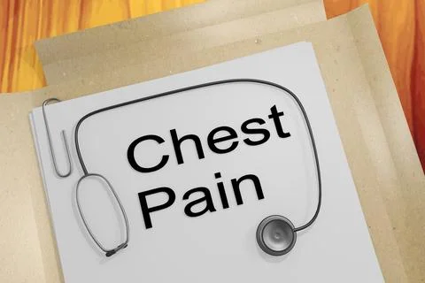 Chest Pain concept Stock Illustration