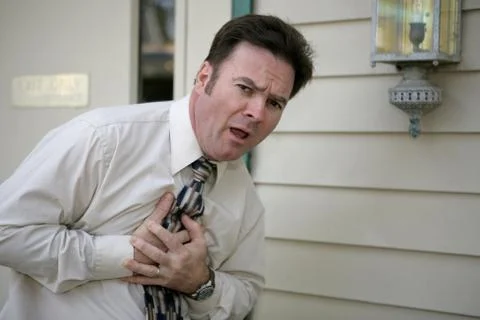 Chest Pain - Help! Stock Photos