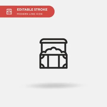 Chest Simple vector icon. Illustration symbol design template for web mobile  Stock Illustration