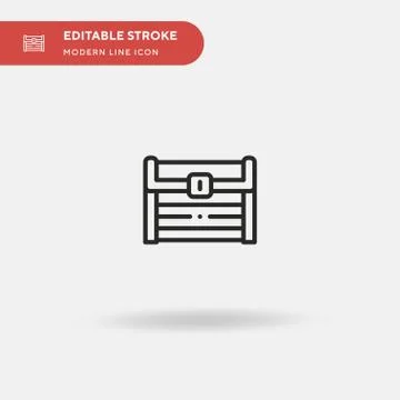 Chest Simple vector icon. Illustration symbol design template for web mobile  Stock Illustration