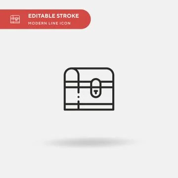Chest Simple vector icon. Illustration symbol design template for web mobile  Stock Illustration