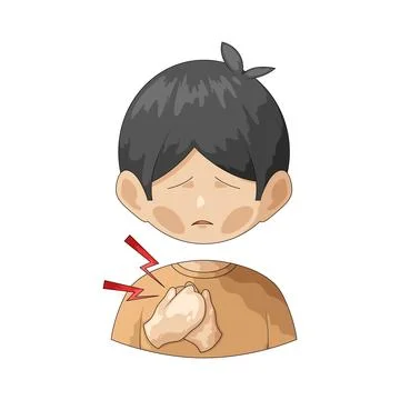 Chest tightness illustration Stock Illustration