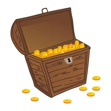 Chest of treasure Stock Illustration