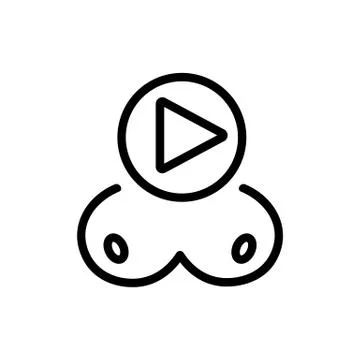 Chest, video icon vector. Isolated contour symbol illustration Illustrazione stock