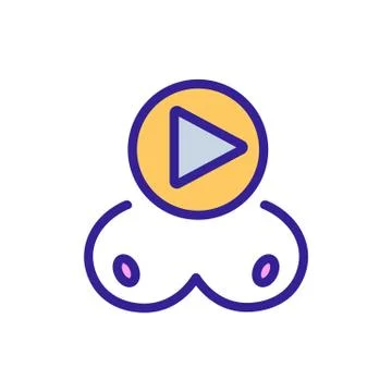 Chest, video icon vector. Isolated contour symbol illustration Stock Illustration