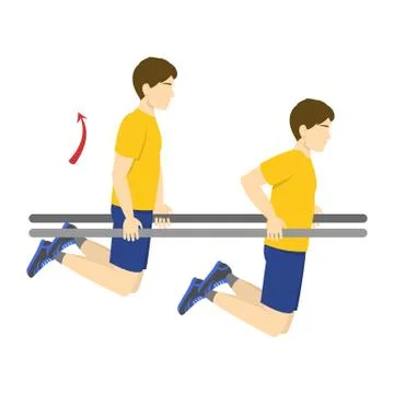Chest workout. Exercise for arm and chest muscle 스톡 일러스트