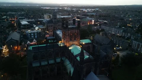 Chester Cathedral - drone video 動画素材 255477948