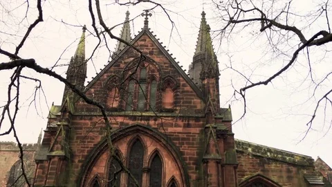 Chester Cathedral in Winter Vídeo Stock 76610733