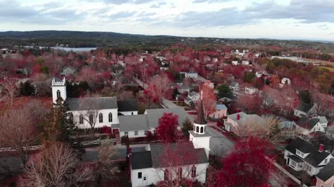 Chester, Nova Scotia in the Fall Stock Footage 143237672