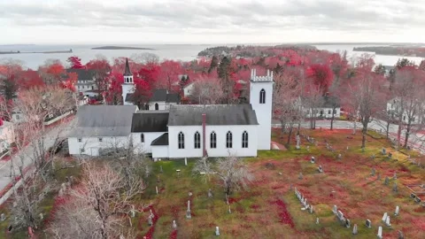 Chester, Nova Scotia in the Fall Stock Footage 143447754