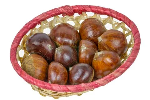 Chestnut basket 스톡 사진
