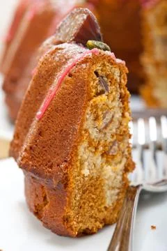 Chestnut cake bread dessert Stock Photos