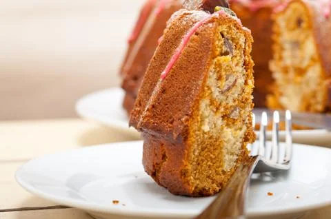 Chestnut cake bread dessert Stock Photos
