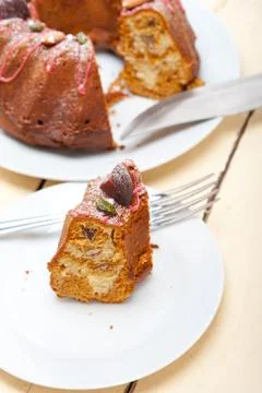 Chestnut cake bread dessert Stock Photos
