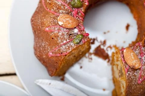 Chestnut cake bread dessert Stock Photos
