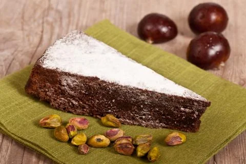 Chestnut cake Stock Photos