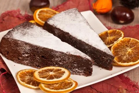 Chestnut cake Stock Photos