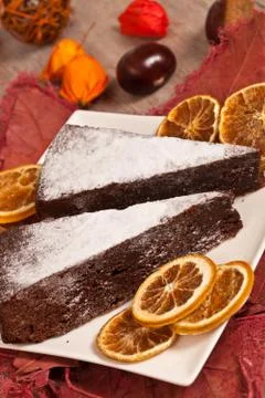 Chestnut cake Stock Photos