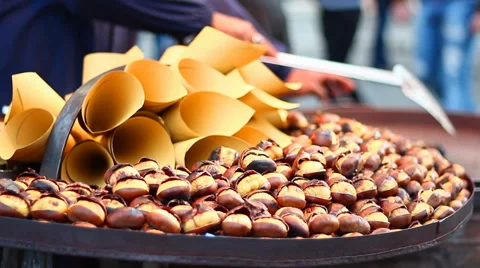 CHESTNUT CHRISTMAS COOKING Stock Footage 33422811