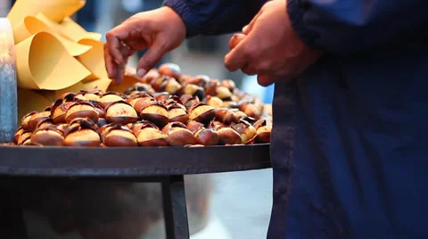 CHESTNUT CHRISTMAS PREPARATION Stock Footage 33422481