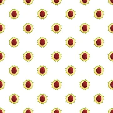 Chestnut cross section seamless pattern background Stock Illustration