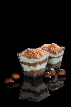 Chestnut dessert. Stock Photos