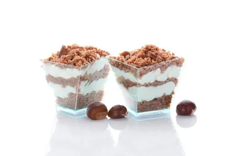 Chestnut dessert. Stock Photos