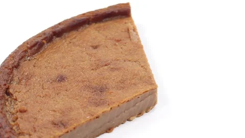 Chestnut flour cake with fruit Stock Footage 141075568