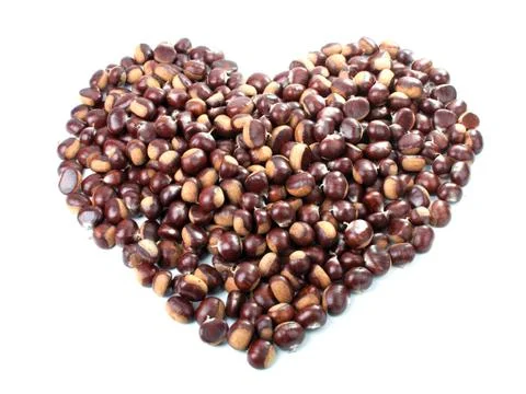 Chestnut heart Foto stock