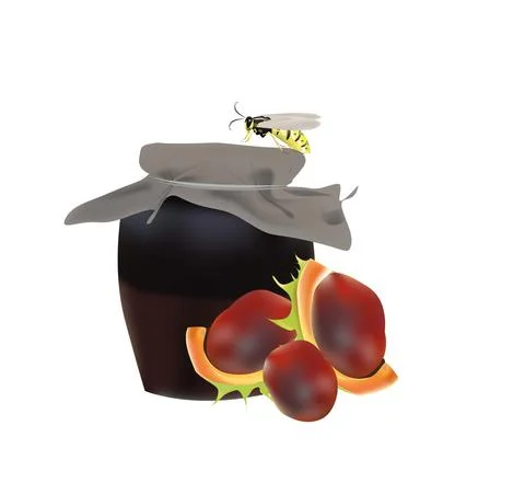 Chestnut honey Illustrazione stock