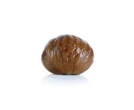 Chestnut isolated on the white background Stock Photos