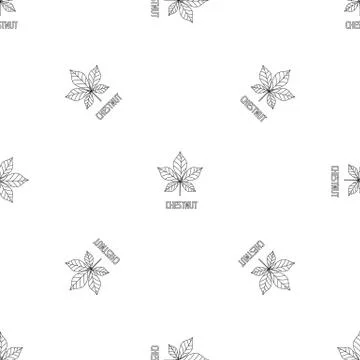 Chestnut leaf pattern seamless Stock Illustration