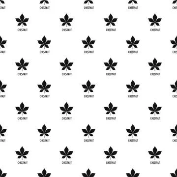 Chestnut leaf pattern seamless Stock Illustration