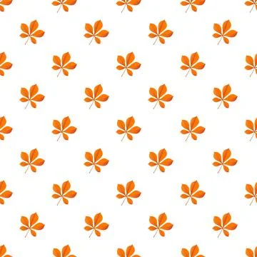 Chestnut leaf pattern seamless Stock Illustration