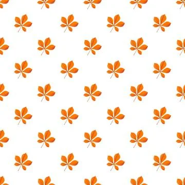 Chestnut leaf pattern seamless Stock Illustration