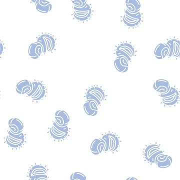 Chestnut nut glyph seamless pattern イラスト素材
