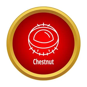 Chestnut nut icon simple style design element Stock Illustration