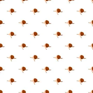 Chestnut nut pattern repeating fall food theme Stock Illustration