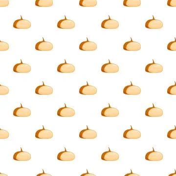 Chestnut nut pattern repeating as seamless background Illustrazione stock