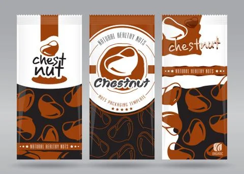 Chestnut packaging set Stock Illustration