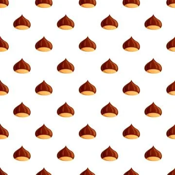 Chestnut pattern creating autumn fall food background 库存插图