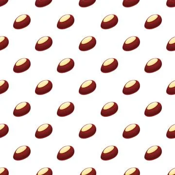Chestnut pattern creating a repeating autumn food background Stock Illustration