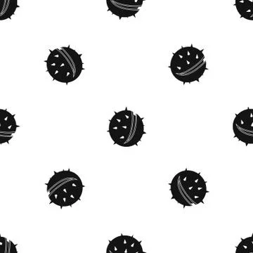 Chestnut pattern seamless black 스톡 일러스트
