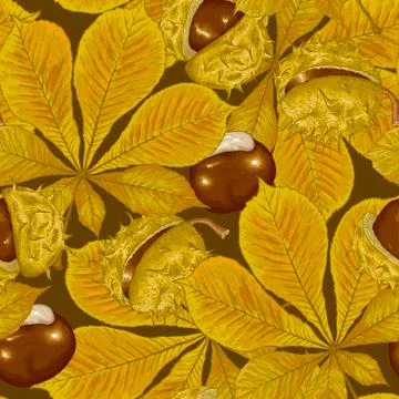 Chestnut Seamless Background Stock Illustration