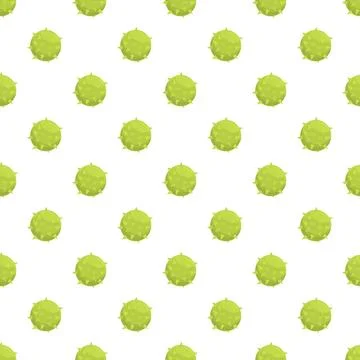 Chestnut shell spike pattern seamless background texture Stockillustratie