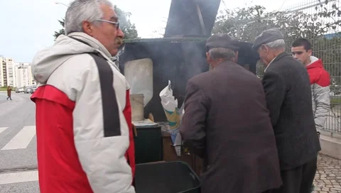 Chestnut Street Vendor Stock Footage 1067405