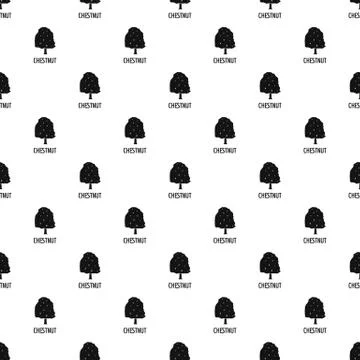 Chestnut tree pattern seamless Stock Illustration
