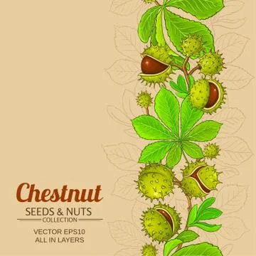 Chestnut vector background Stock Illustration